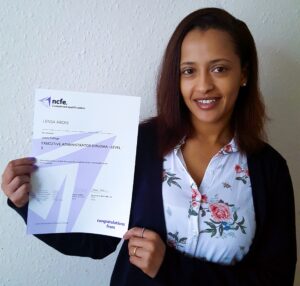 Lensa successfully completed the Executive Administrator Diploma